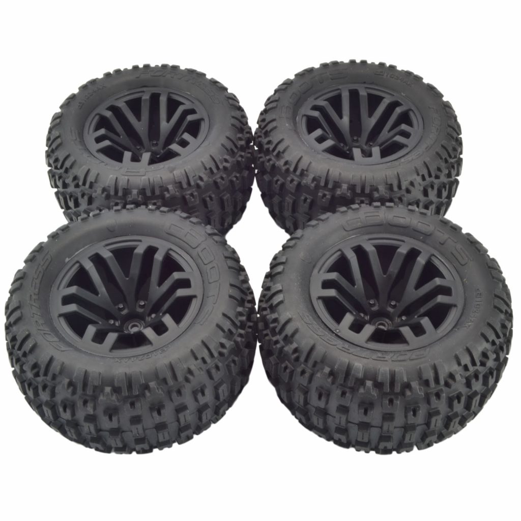 Arrma DBoots Fortress MT Tyre Set Glued Black AR550044 4Pcs New