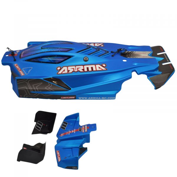 Arrma Limitless Matte Blue Body Shell ARA410004 Front Wing Set ARA480026 New 254622962520 3