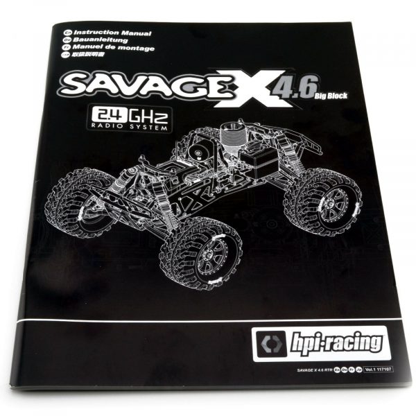 HPI Savage X 46 Instruction Manual Decal Sticker Sheet New 254893521010 2