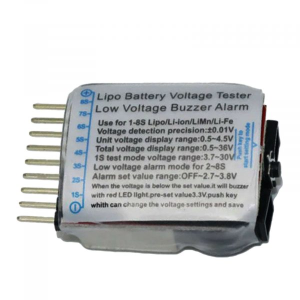Lipo Battery Low Voltage Alarm 1S 8S Lipo Volt Checker LED display Brand New 254625136230 2
