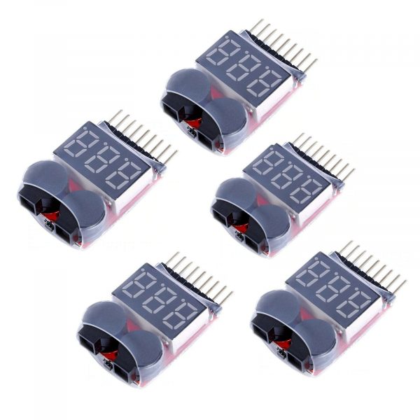 Variation of Lipo Battery Low Voltage Alarm 1S 8S Volt tester Checker LED display 8211 Brand New 254610838011 08c4