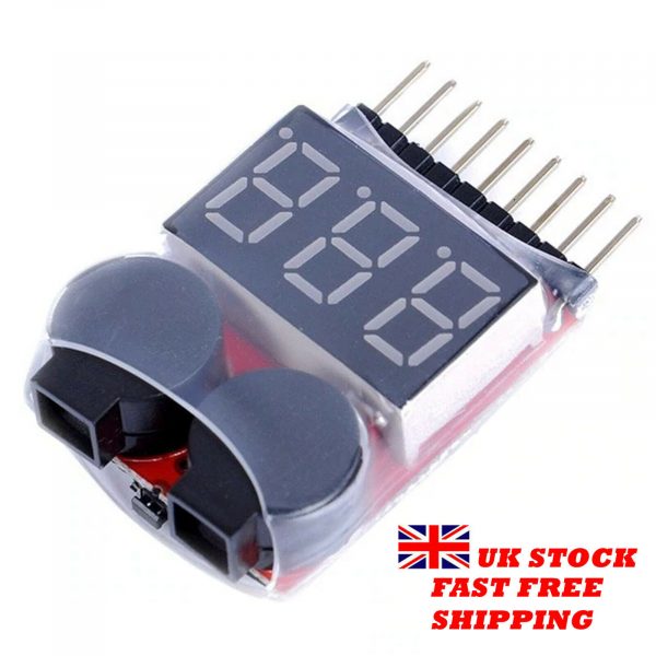 Variation of Lipo Battery Low Voltage Alarm 1S 8S Volt tester Checker LED display 8211 Brand New 254610838011 9420