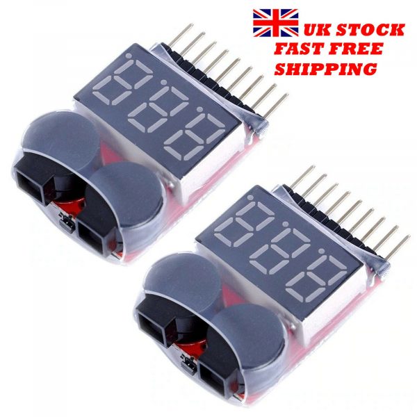 Variation of Lipo Battery Low Voltage Alarm 1S 8S Volt tester Checker LED display 8211 Brand New 254610838011 a81a