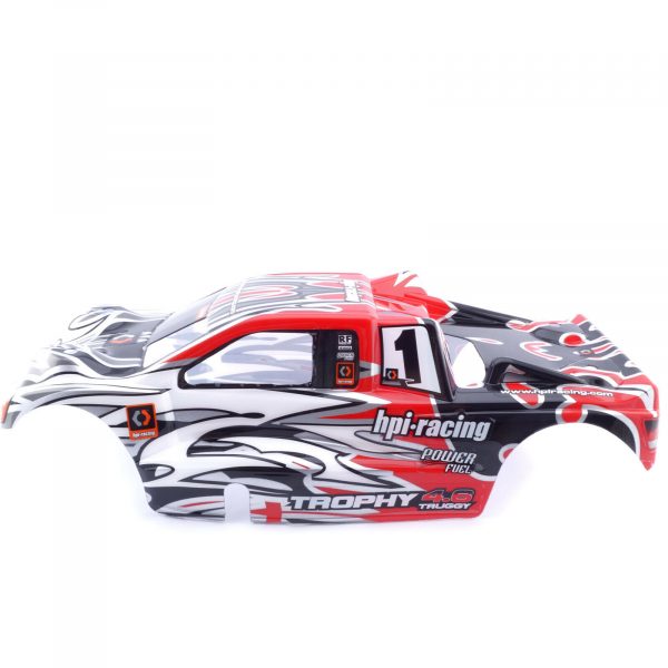 HPI Trophy Truggy 46 Trimmed and Painted Red Body 101779 Rear Wing 101124 New 254919837533 2