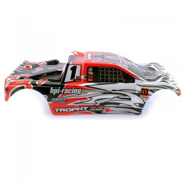 HPI Trophy Truggy 46 Trimmed and Painted Red Body 101779 Rear Wing 101124 New 254919837533 4