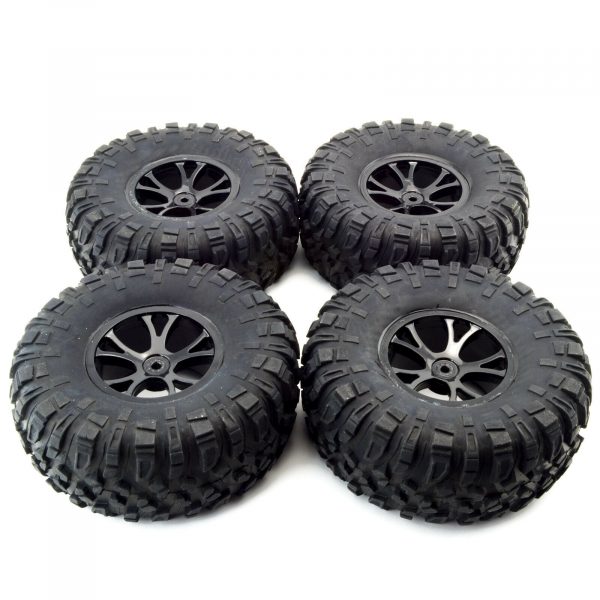 FTX Outlaw Pre Mounted Wheels and Tyres Black FTX8335B 4Pcs New 254714047364