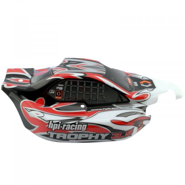 HPI Trimmed Painted Trophy 35 Buggy Body 101782 Rear Wing Black 101124 New 254785791005 3