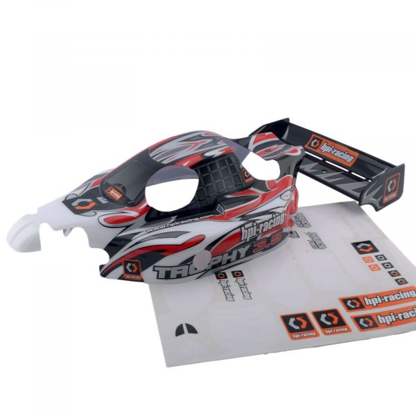 HPI Trimmed Painted Trophy 35 Buggy Body 101782 Rear Wing Black 101124 New 254785791005
