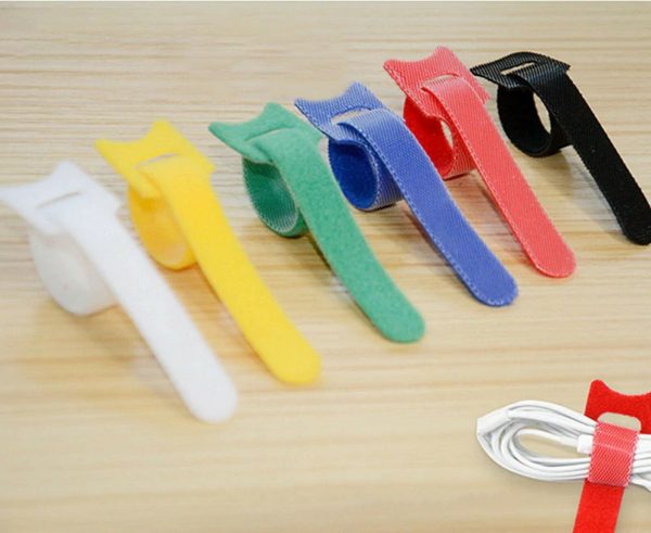 Adjustable Releasable Reusable Hook And Loop Cable Ties Cable Tidy Strap New 254834020717 3