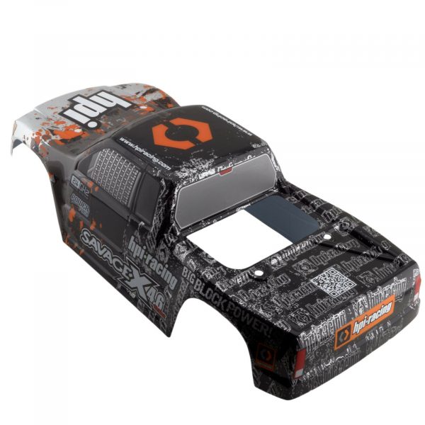 HPI Savage Nitro Gt 3 Truck Painted Body Shell Silver Black 109883 New 254892501608 4