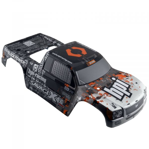 HPI Savage Nitro Gt 3 Truck Painted Body Shell Silver Black 109883 New 254892501608 5
