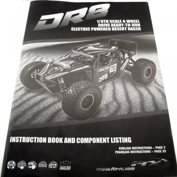 FTX DR8 User Instruction Manual New 254785060969
